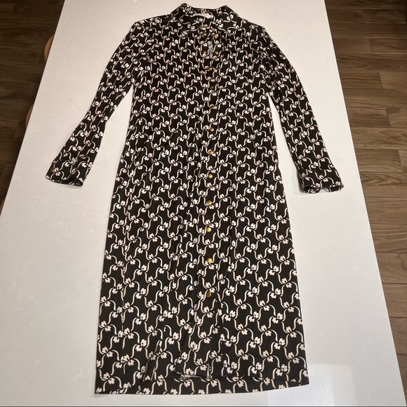 Tory Burch Printed Polo Dress 100% Silk - Picture 4 of 8